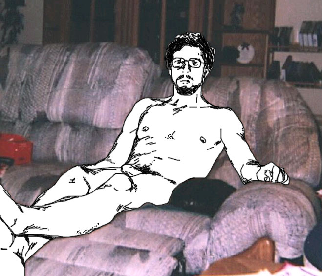 Invisble nudist, at home, with no excuses. 